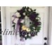 Fall Autumn Purple Door Decor with Pumpkins Dahlias Hydrangeas for Fall WREATH   123259537287